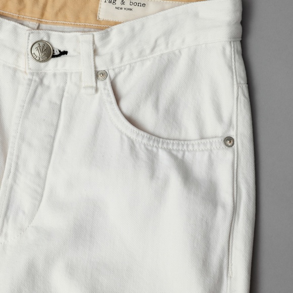 NWT Rag & Bone Off-White Mid-Rise Boyfriend Jean *SAMPLE* - Picture 5 of 7